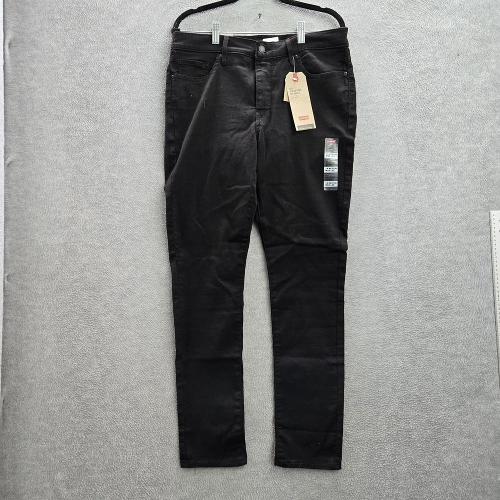 Levi's 311 Women Jeans 14 MEDIUM Black Shaping Skinny 30" Inseam NWT